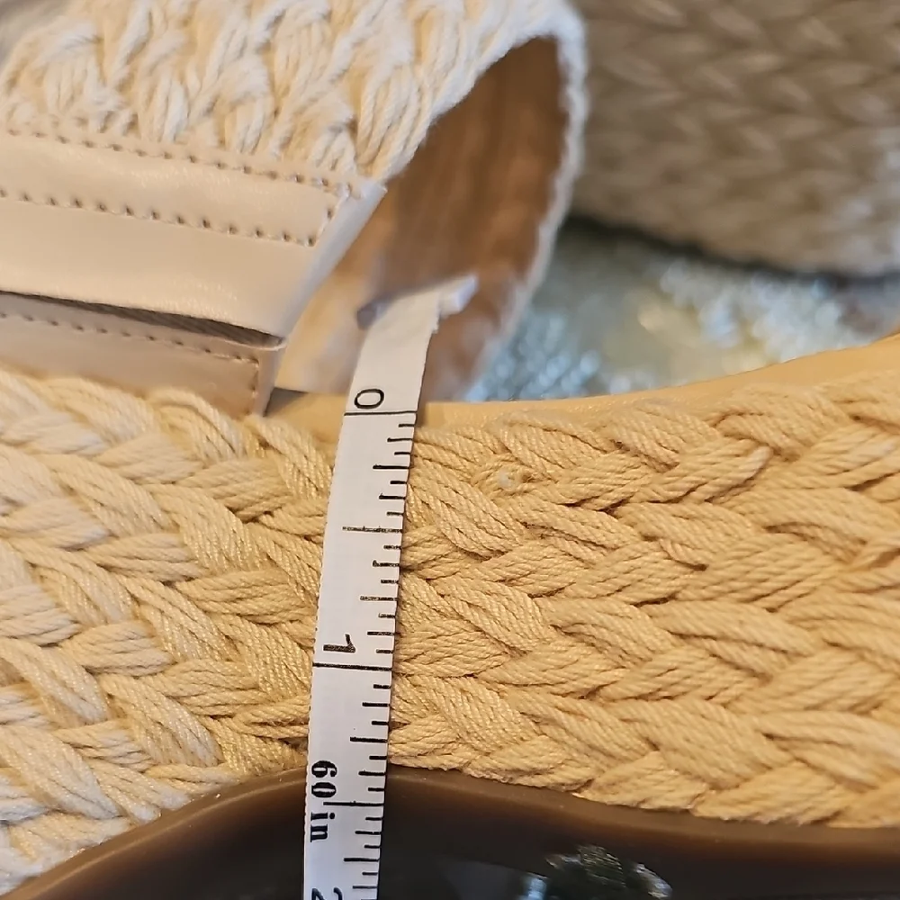 ON Women's Braided Espadrille Wedge Sandals in Cream